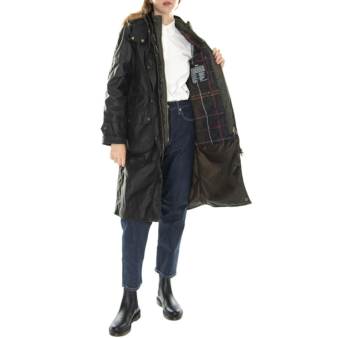 Long Cannich Wax Olive Classic - Giacca Invernale Donna Marrone 222MLWX1264-OL71  BARBOUR 