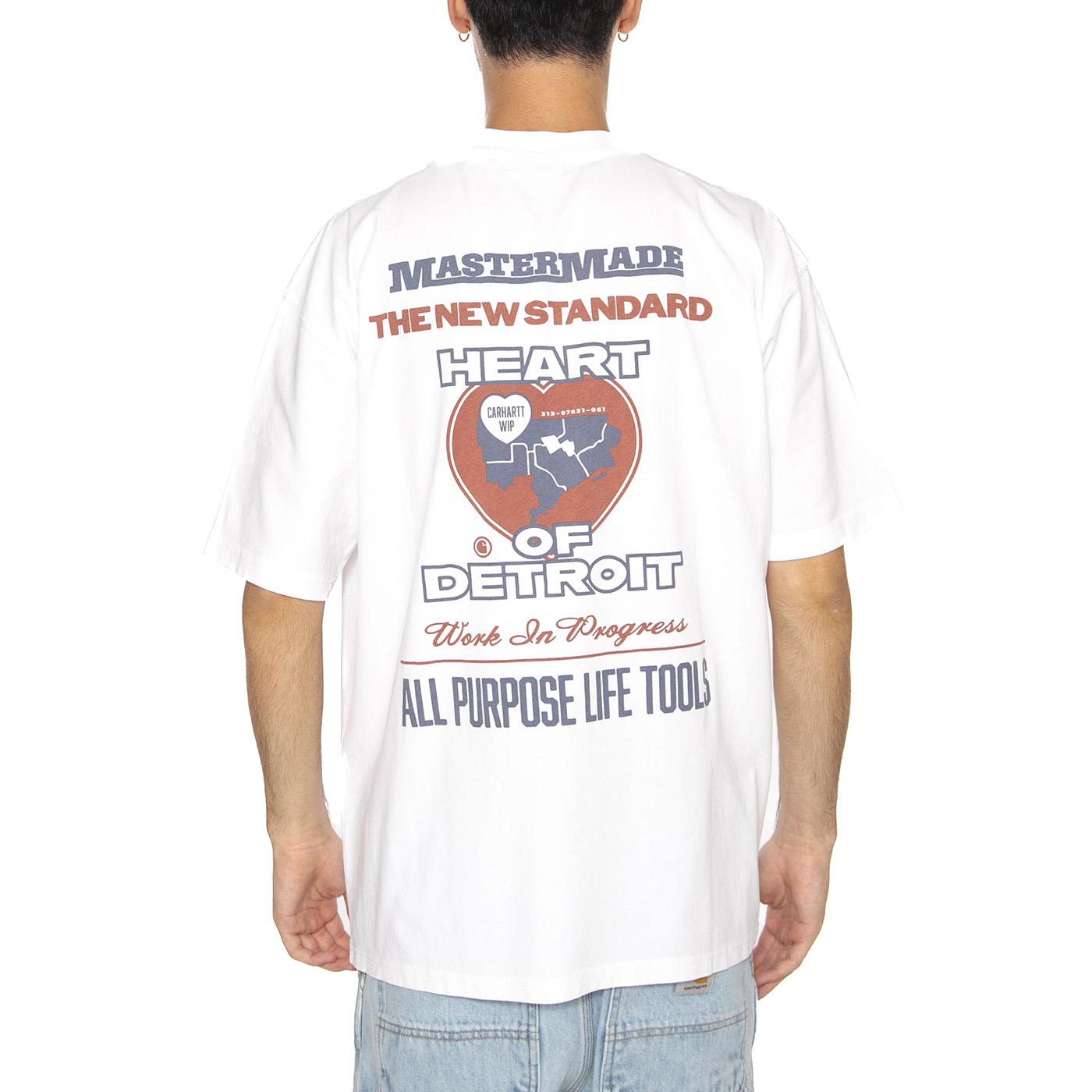 S/S Arcan T-Shirt White - Maglietta Girocollo Uomo Bianca I035209.0260 . CARHARTT WIP 