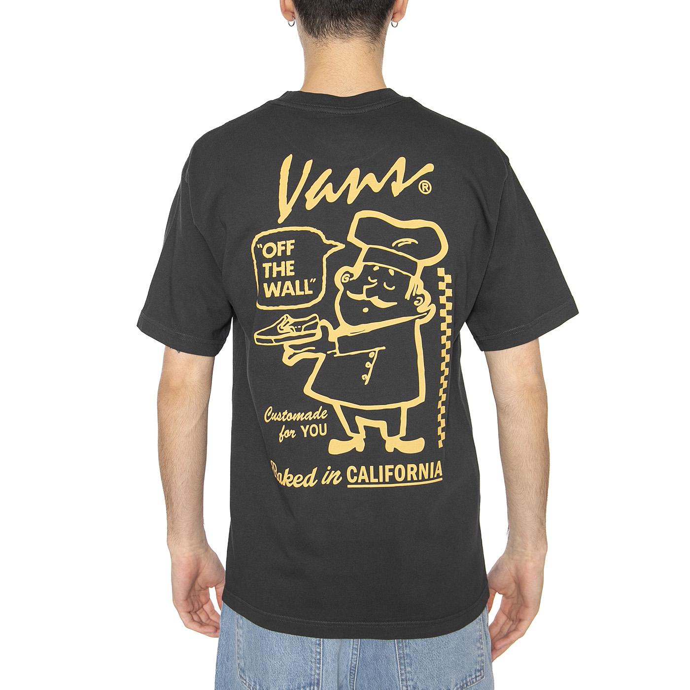 66 Baked In Loose SS Black - Maglietta Girocollo Uomo Nera VN000NTSBLK1  VANS 