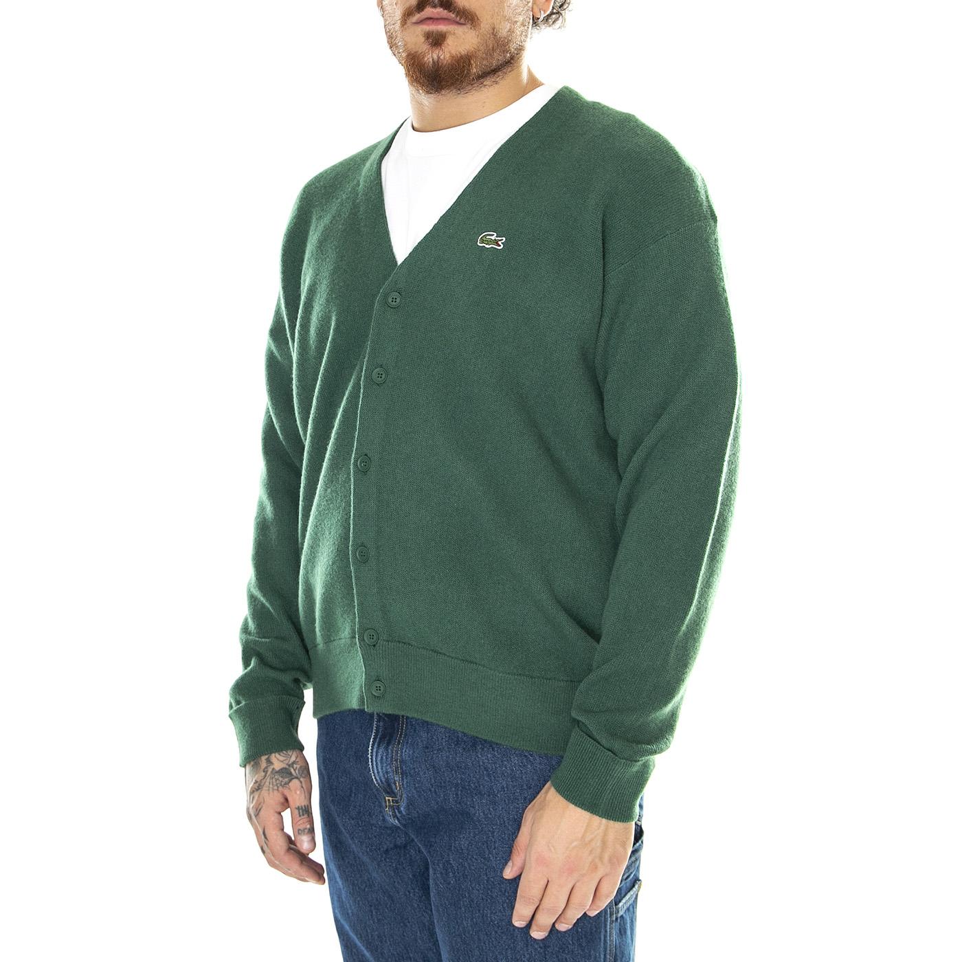 Pullover AH0397-132 Green - Cardigan Uomo Verde AH0397-132  LACOSTE 