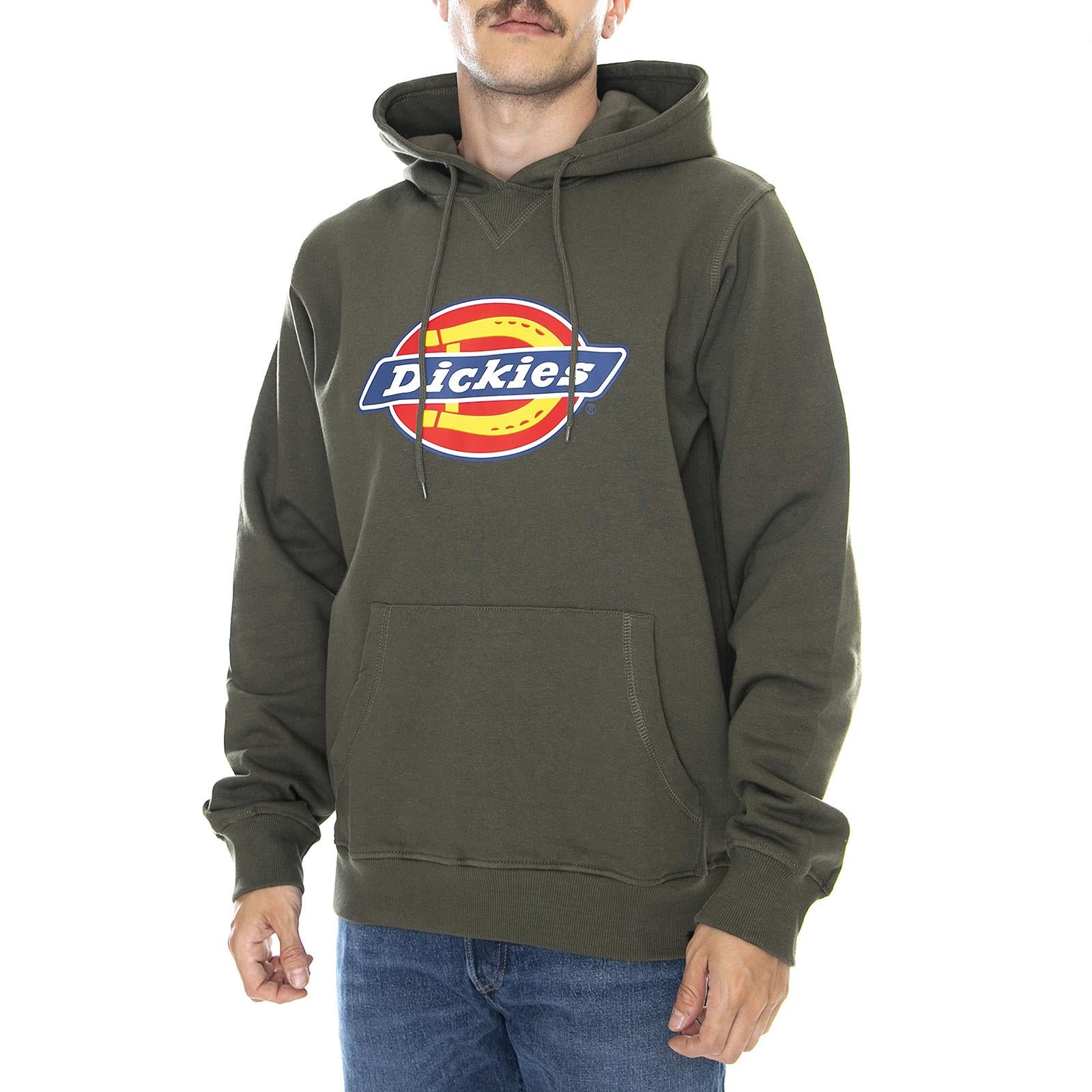 Nevada Hoodie - Dark Olive - Felpa con Cappuccio Uomo Verde 03 200062-DKO . DICKIES 