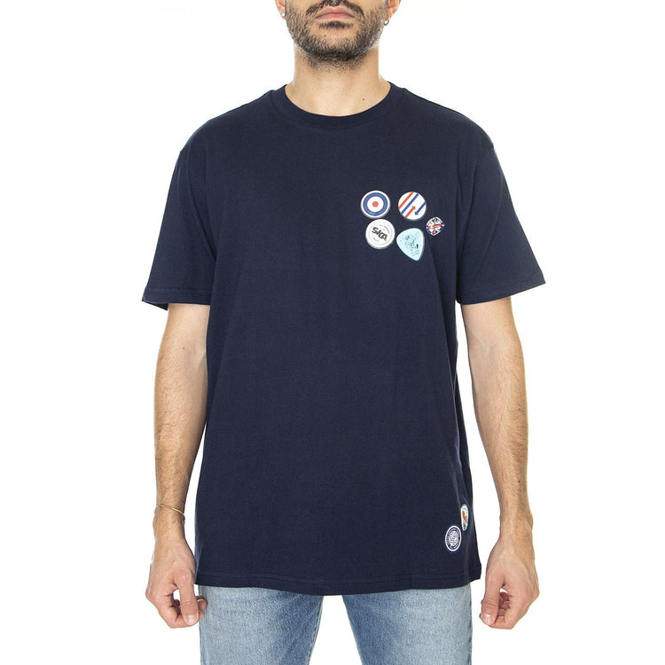 Mod Badge Print Tee Marine - Maglietta Girocollo Uomo Blu 67152-035  BEN SHERMAN 