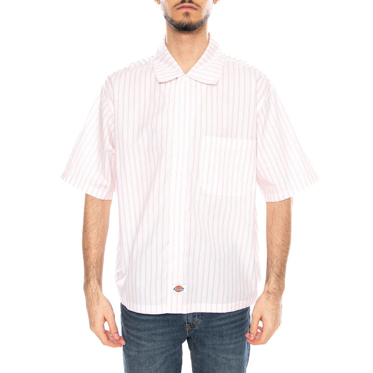 Venedocia Stripe Shirt White Stripe - Camicia Maniche Corte Uomo Bianca DK0A88GU 0WH DICKIES 