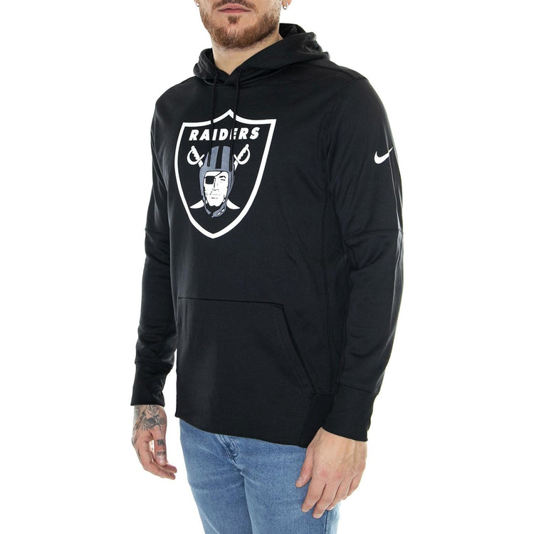 Nike Prime Logo Therma Pullover Hoodie Las Vegas Raiders Black - Felpa con Cappuccio Uomo Nera NKAQ-00A-8D-CM9  NIKE 