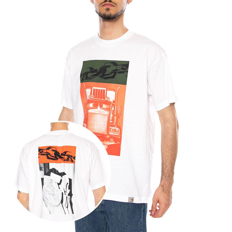 S/S SEAN HAMILTON 01 T-SHIRT WHITE - Maglietta Girocollo Uomo Bianca I036268 02XX CARHARTT WIP 