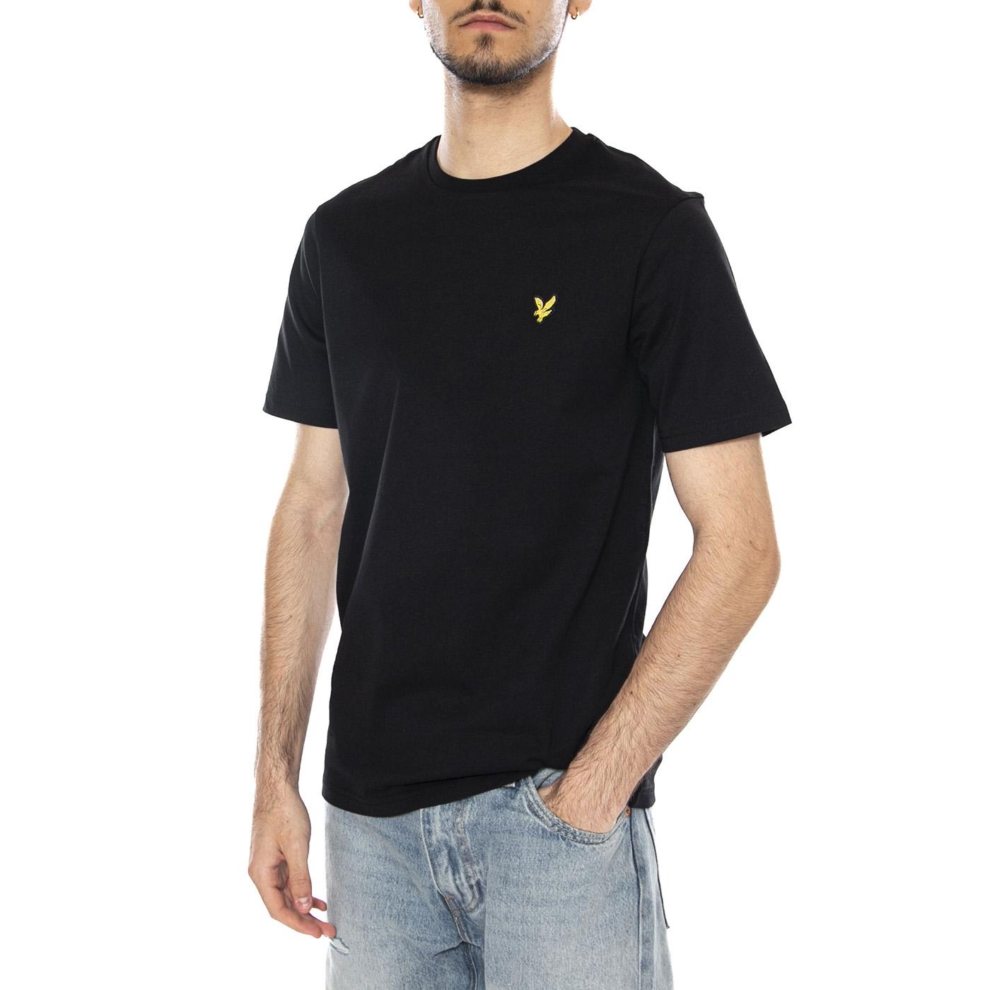 PLAIN T-SHIRT JET BLACK - Maglietta Girocollo Uomo Nera TS400VOG Z86 LYLE & SCOTT 