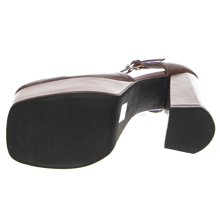 LEILA BROWN PATENT - Sandali Donna Marroni JCSR726PG-19-006-BRO . JEFFREY CAMPBELL 