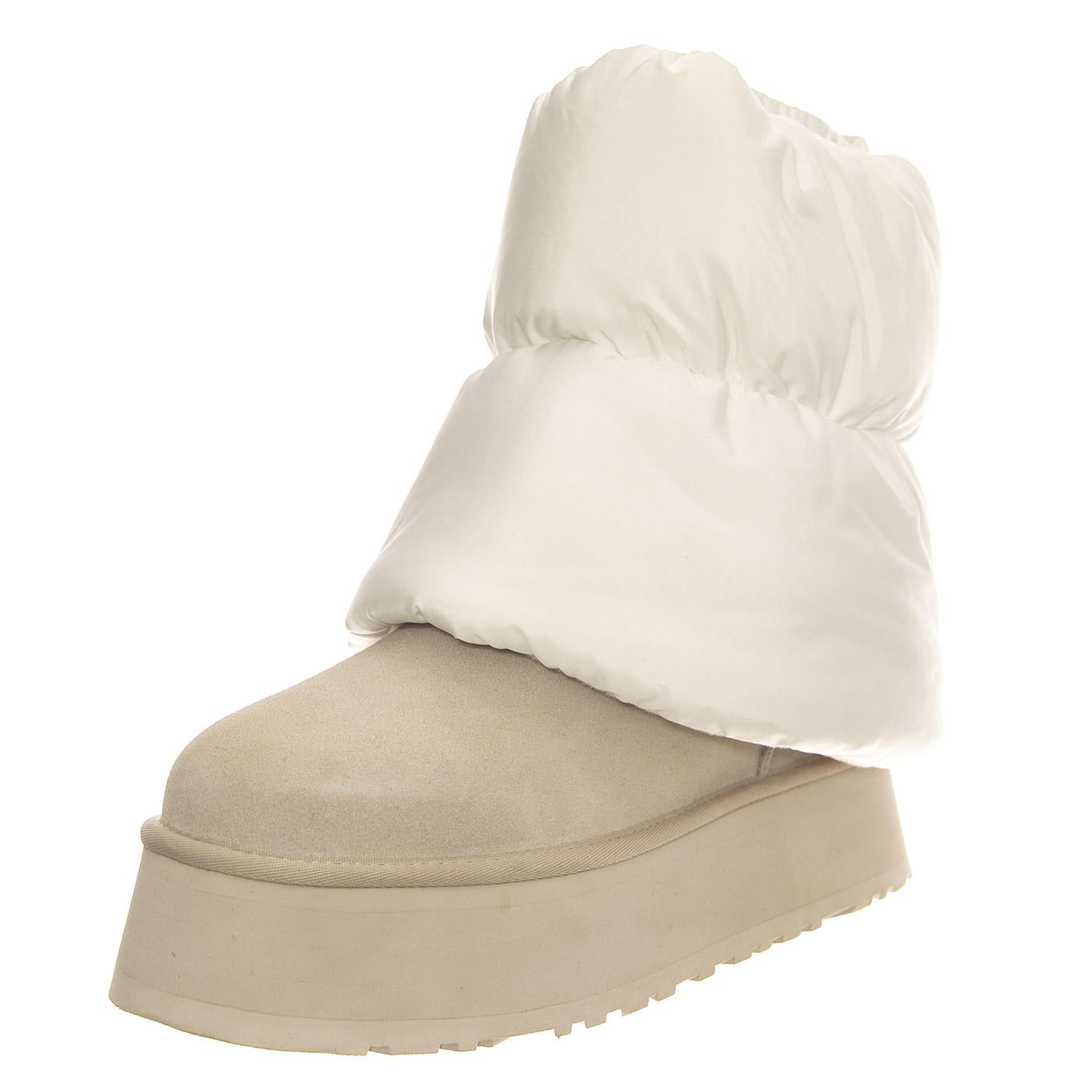 W Classic Mini Dipper Puffer White / Ceramic - Stivali Donna Bianchi UGSCLDIPMPWC1158275W  UGG 