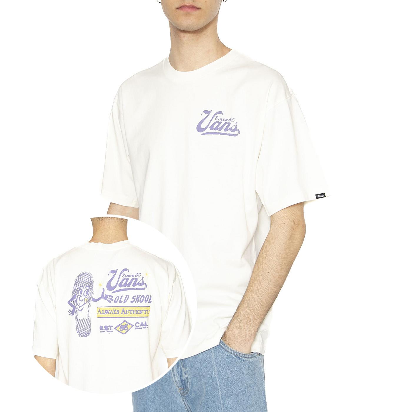 Wafle Stomp Loose SS Marshmallow - Maglietta Girocollo Uomo Beige VN000NTWFS81  VANS 