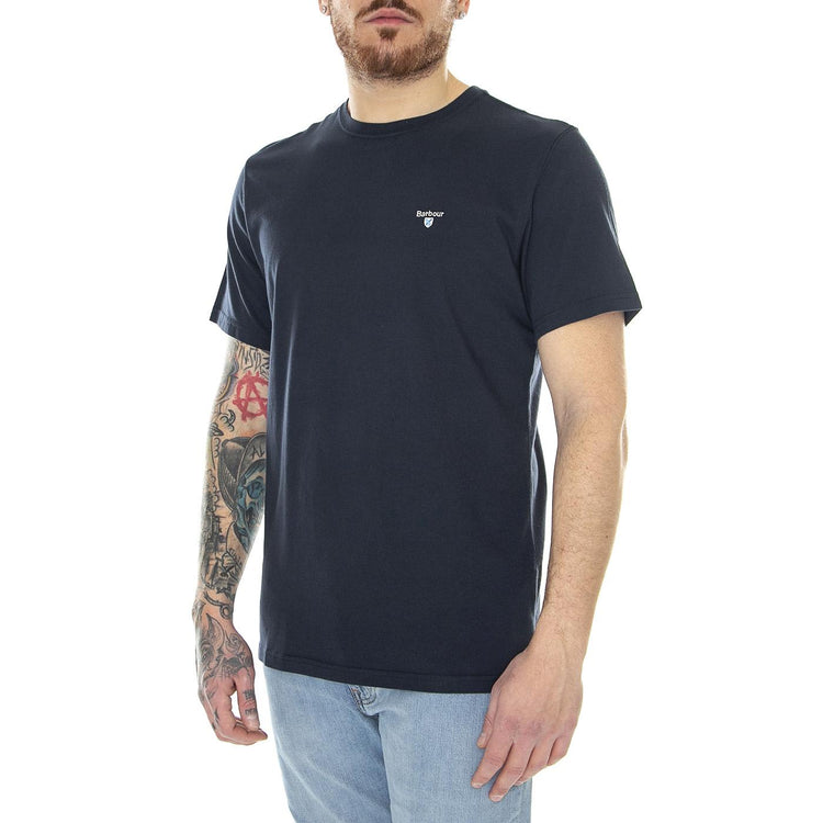 Tartan Sports Tee New Navy - Maglietta Girocollo Uomo Blu MTS0670-NY31-SS23  BARBOUR 
