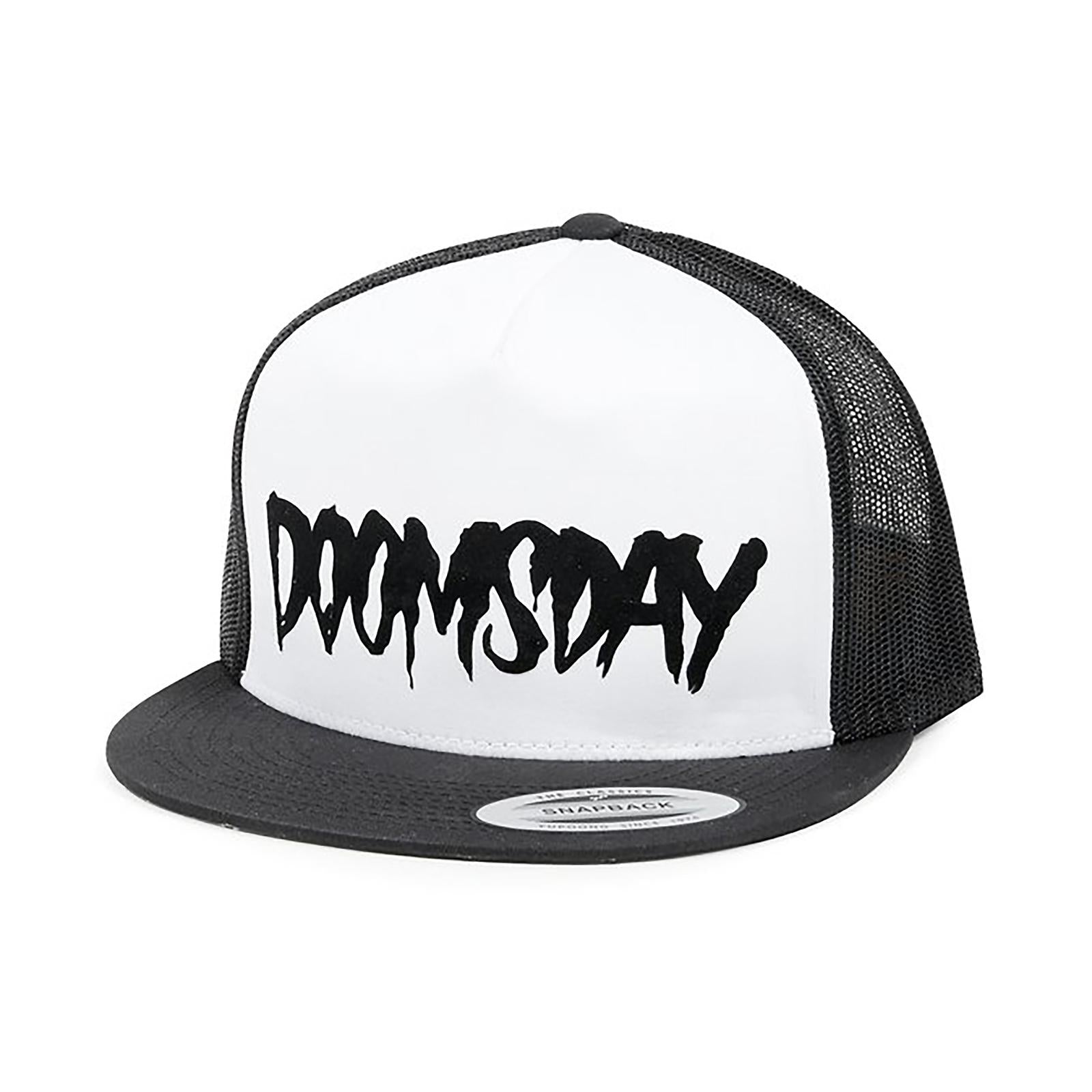 DOOMSDAY SOCIETY LOGO SPIDER TRUCKER SNAPBACK BLACK WHITE + 80838_4  DOOMSDAY 
