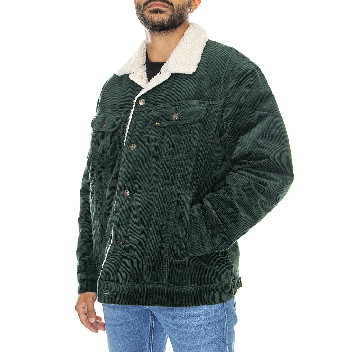 Sherpa Jacket Kelp-L87AQEIN - Giacca Invernale in Velluto Uomo Verde 112321556  LEE 