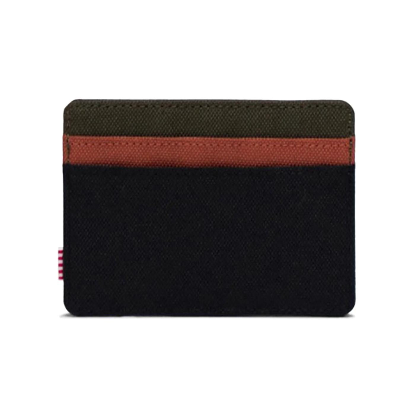 Charlie Cardholder Black / Ivy Green / Chutney - Portacarte Nero 30065-05883-OS  HERSCHEL 