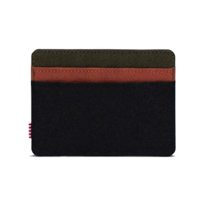 Charlie Cardholder Black / Ivy Green / Chutney - Portacarte Nero 30065-05883-OS  HERSCHEL 