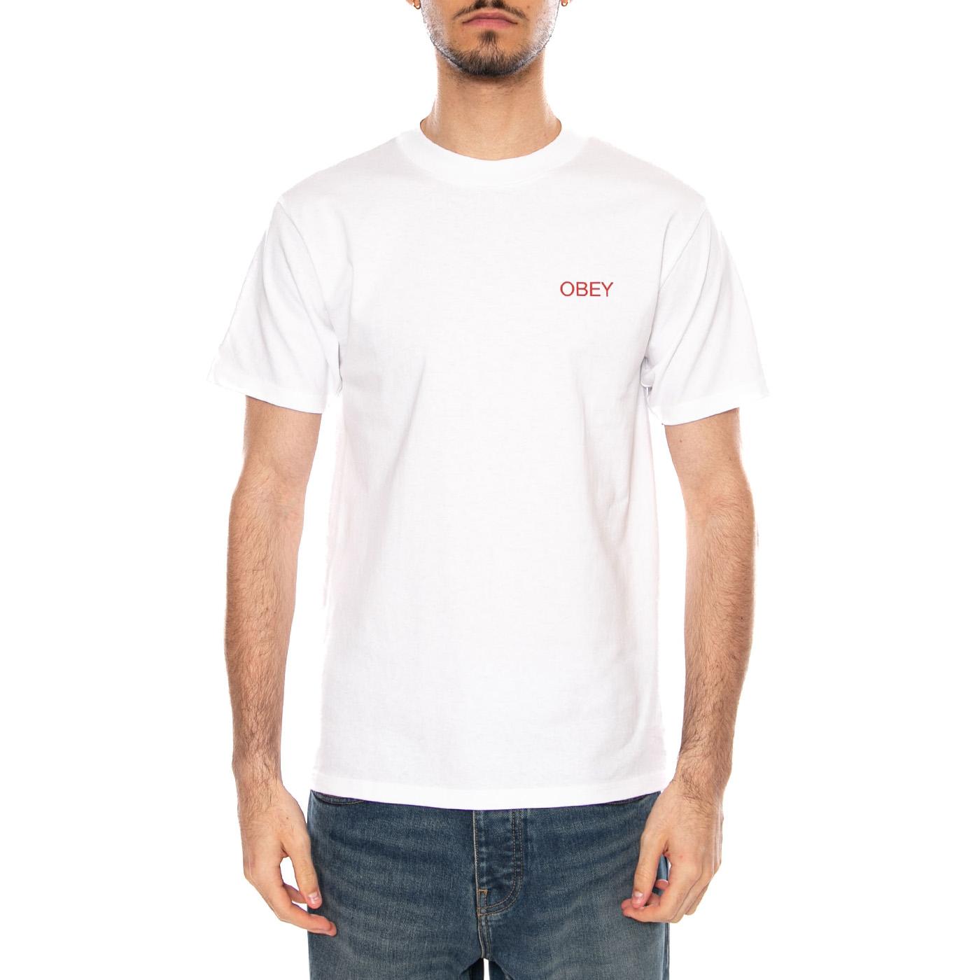 OBEY NOUVEAU ANGEL TEE WHITE - Maglietta Girocollo Uomo Bianca 165264299 WHT OBEY 