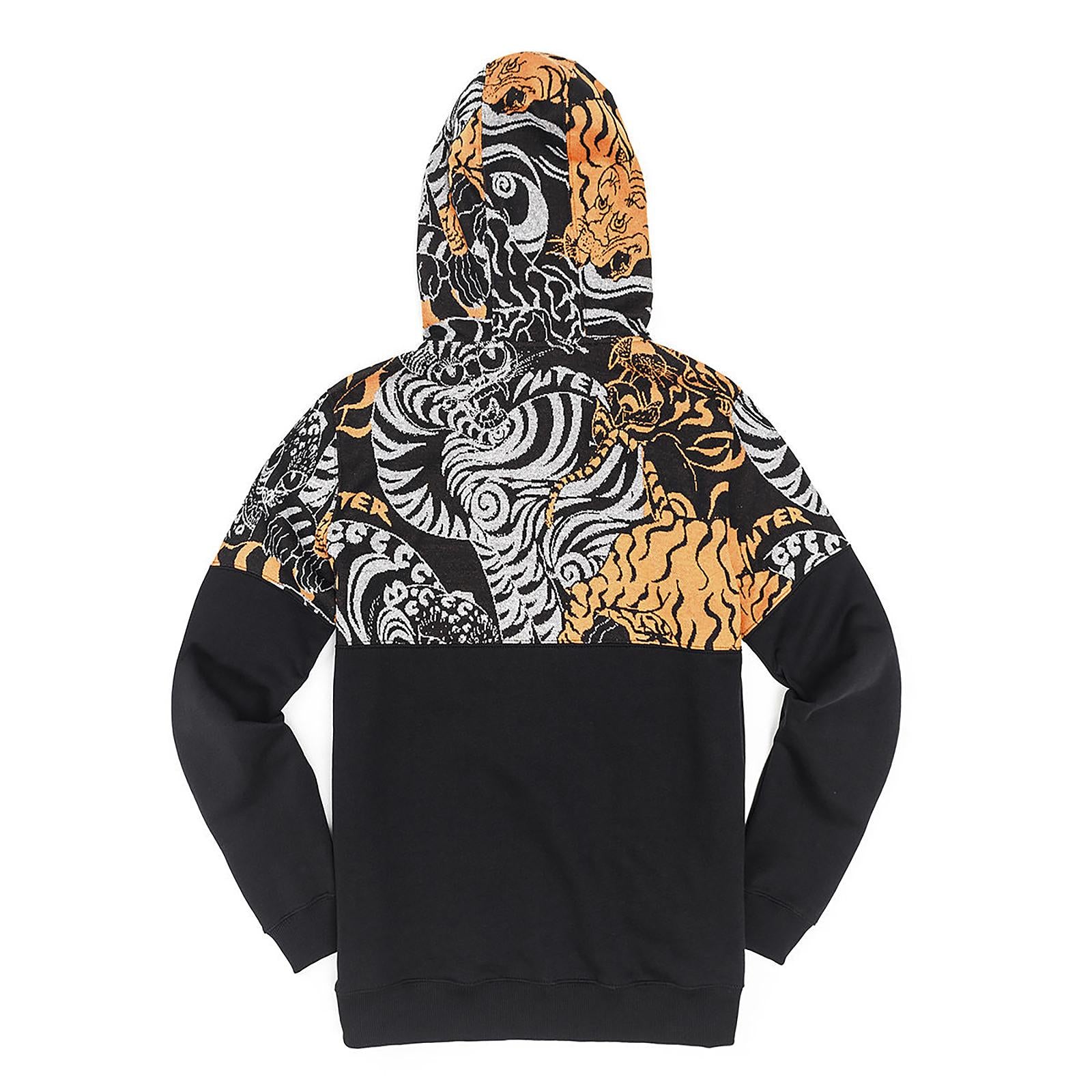 ASIAN RUNNER ZIP HOODIE Black 18SISZ75-BLACK  IUTER 