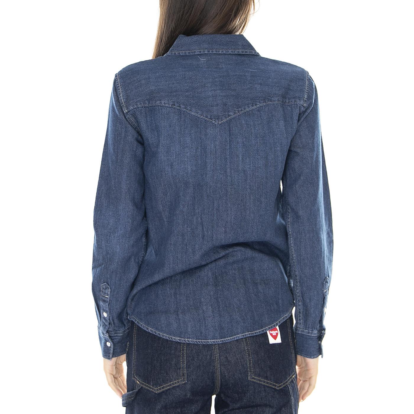 W' Essential Western Shirt Dark Blue - Camicia Denim Jeans Donna Blu 16786-0007-SS23  LEVIS 