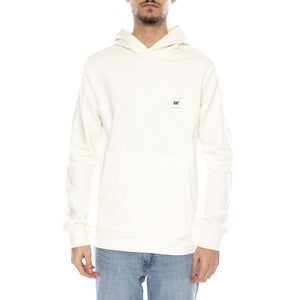Essential Hoodie -- Felpa Uomo Bianca con Cappuccio 6050121 11-4300 CAT 