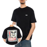 OBEY EXCLAMATION TEE - T-Shirt Crewneck Herren Schwarz Herren OBEY