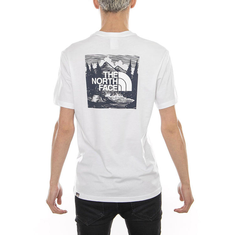 Redbox Cel Tee - White/Urban Navy - Maglietta Girocollo Uomo T92ZXESFT  THE NORTH FACE 