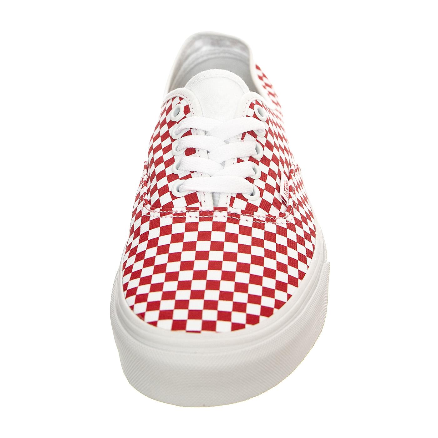 UA Authentic Van Doren Special Checkerboard - Scarpe Stringate Profilo Basso Uomo Bianche / Rosse VN0A5KS97051  VANS 