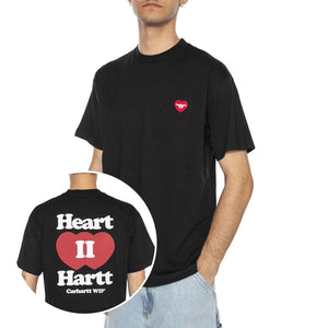 S/S Heart II Hartt T-Shirt Black - Maglietta Girocollo Nera I035203.89XX . CARHARTT WIP 
