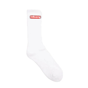 Obey Oval Socks White - Calzini Bianchi 100260183 WHT OBEY 