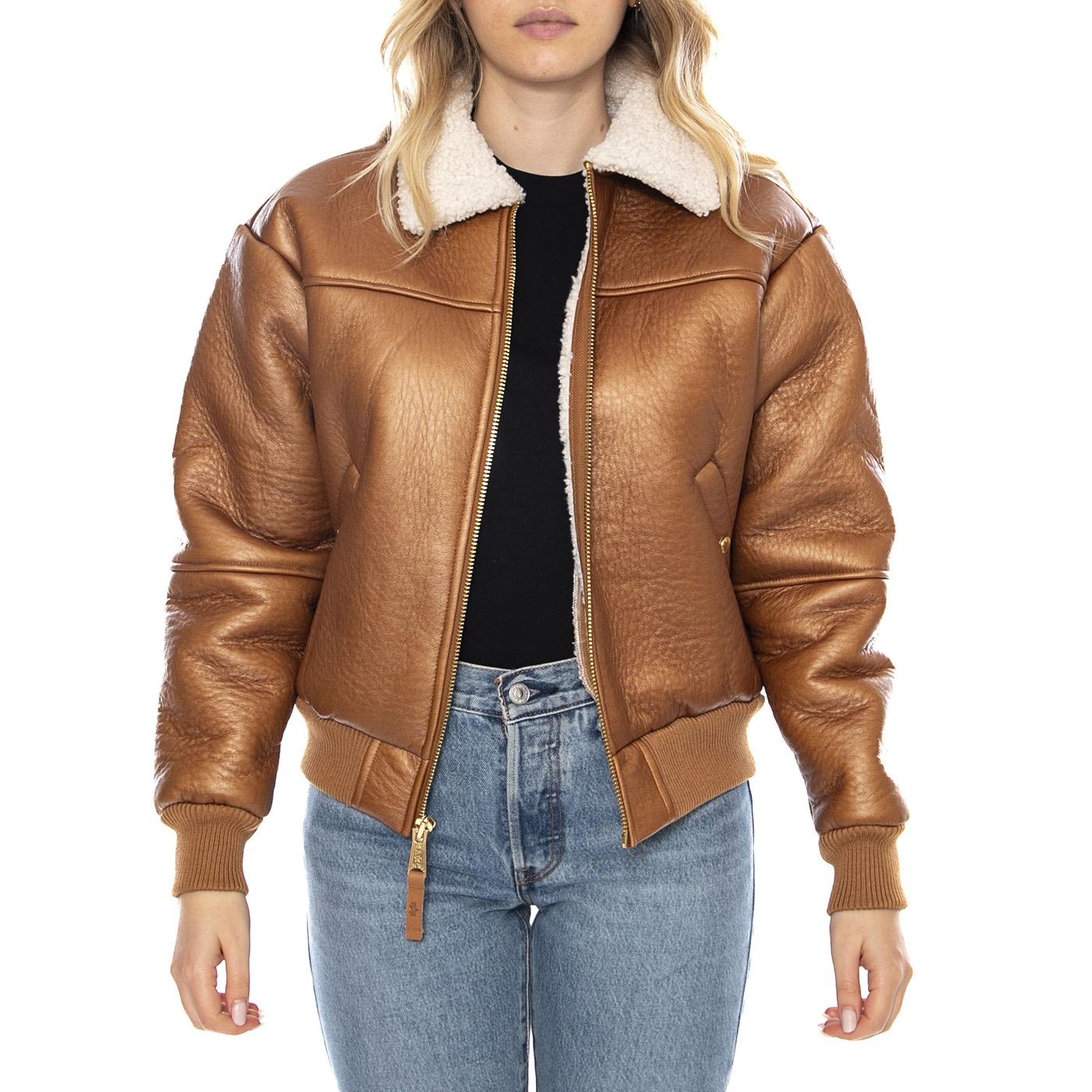 B-15 MOD -- Giacca Donna Cammello F258007 370 ALPHA INDUSTRIES 