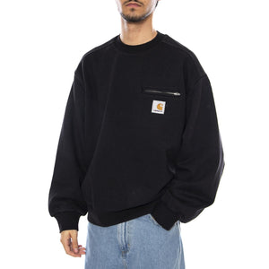Detroit Sweat Black- Felpa Girocollo Uomo Nera I035547.8906  CARHARTT WIP 