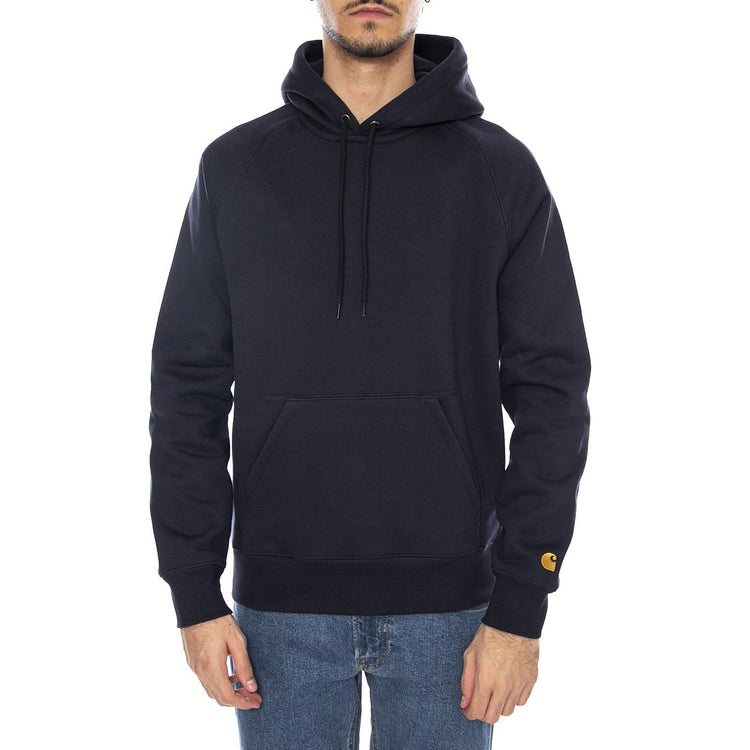 Hooded Chase Sweat Dark Navy / Gold - Felpa con Cappuccio Uomo Blu I033661.00HXX . CARHARTT WIP 