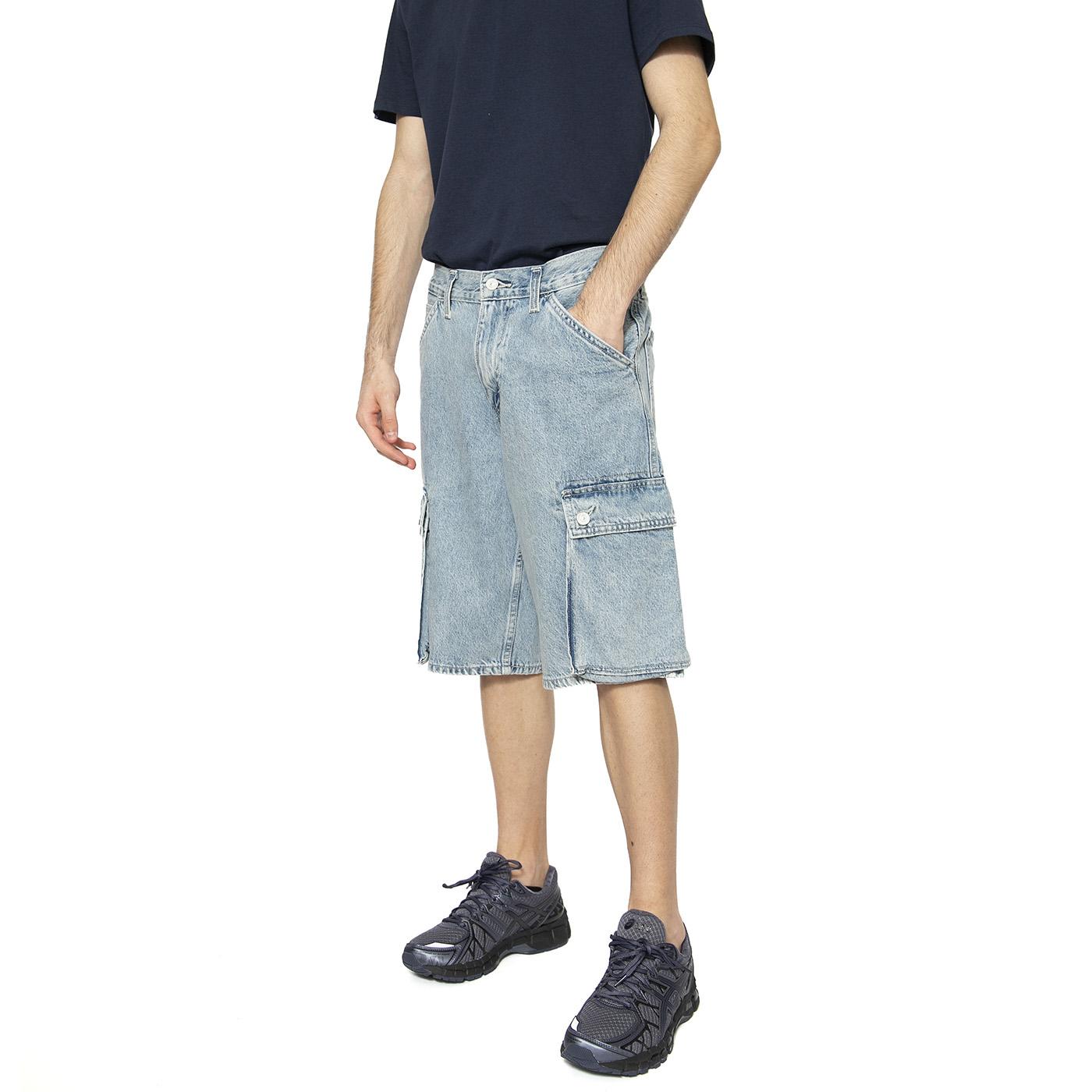 478 Baggy Cargo Shorts My Pocket Full Blue - Bermuda Uomo Blu 001GU-0004  LEVIS 