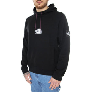 M Fine Alpine Hoodie Eu TNF Black / Purple Cactus Flower - Felpa con Cappuccio Uomo Nera NF0A3XY3UK71  THE NORTH FACE 