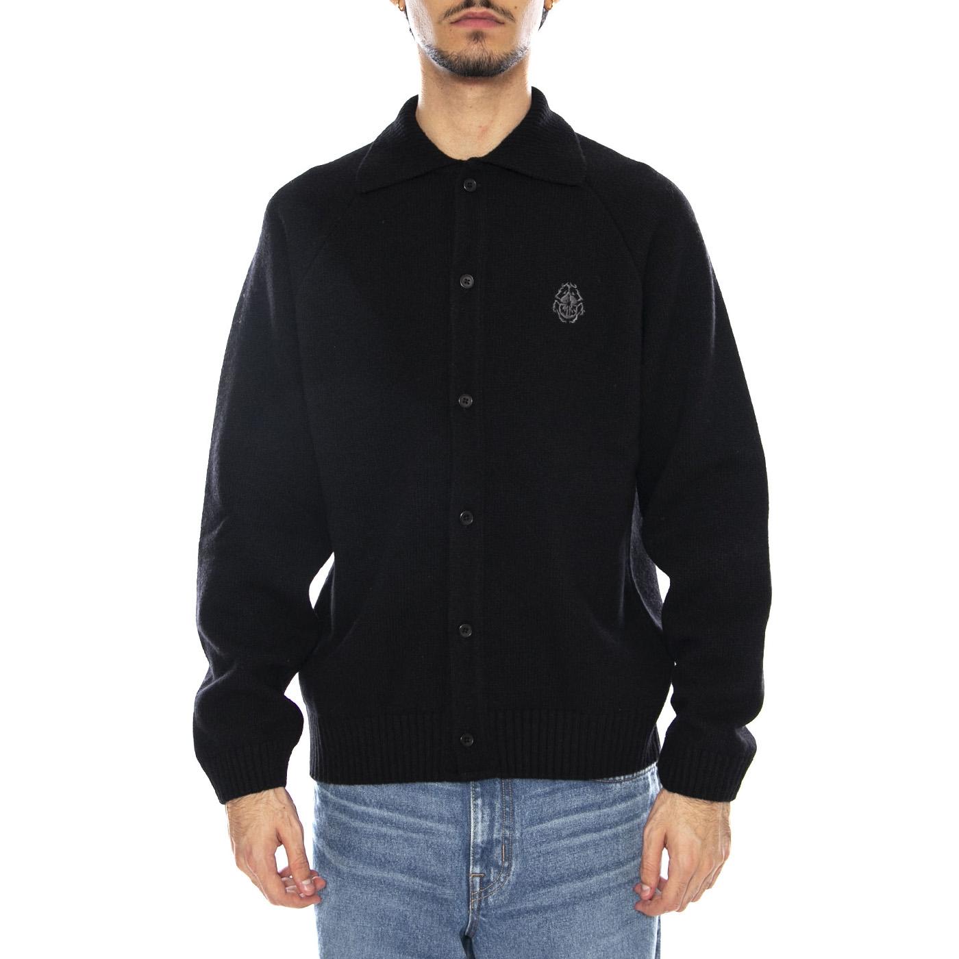 Mars Polo Cardigan Black - Cardigan Uiomo Nero I034132. 89.67 EDWIN 