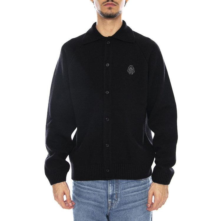 Mars Polo Cardigan Black - Cardigan Uiomo Nero I034132. 89.67 EDWIN 
