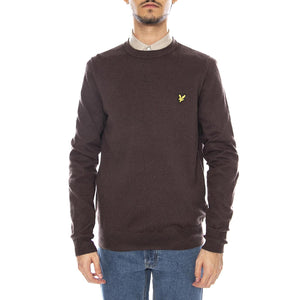 Cotton Merino Crew Neck Jumper Espresso - Maglione Uomo Marrone KN2110VC-X863 . LYLE & SCOTT 
