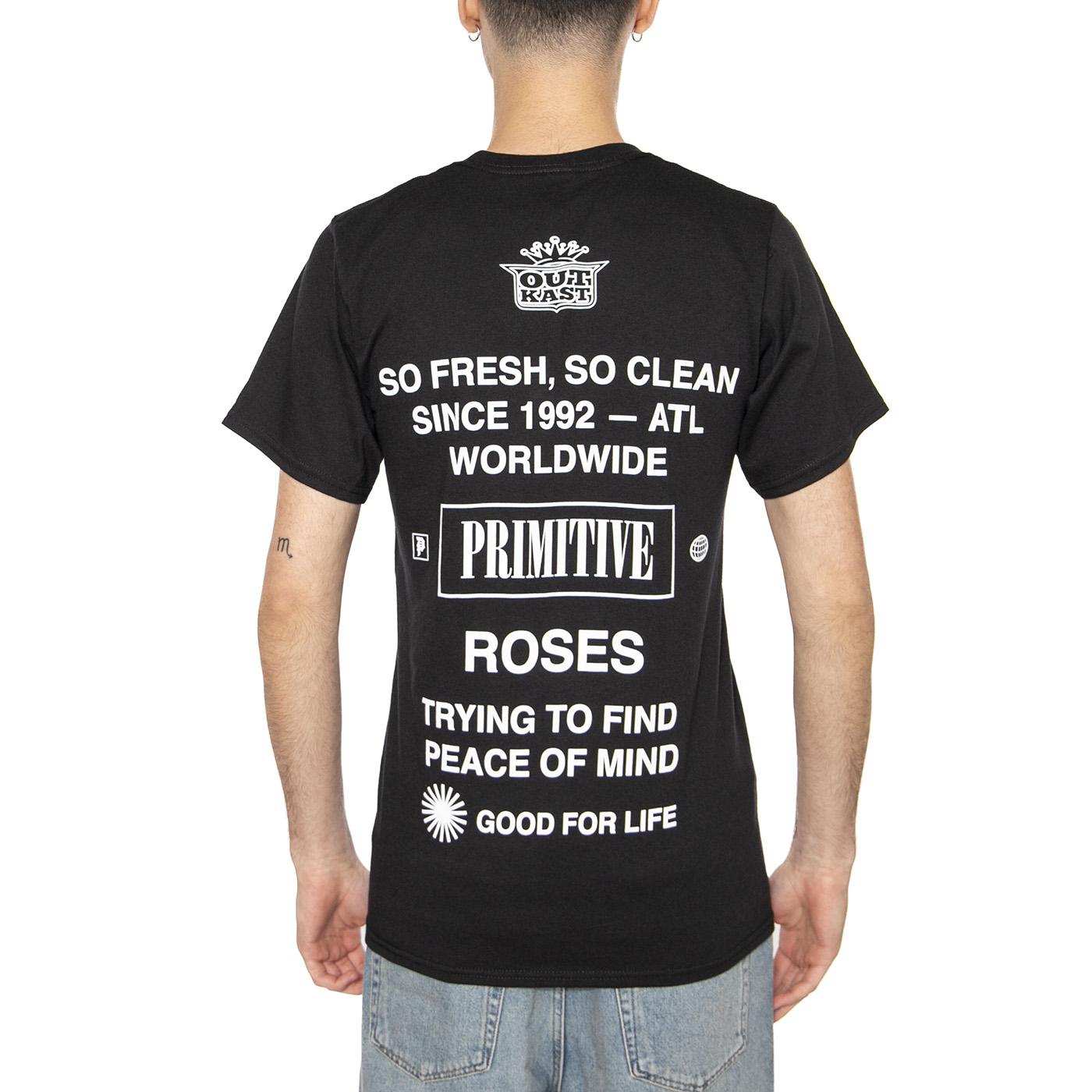 Primitive Stripes Tee Black - Maglietta Girocollo Uomo Nera PAPHO2430-BLK  PRIMITIVE 