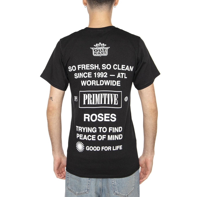 Primitive Stripes Tee Black - Maglietta Girocollo Uomo Nera PAPHO2430-BLK  PRIMITIVE 