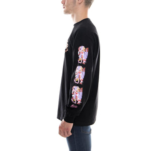 CHLOE K YIN-YANG L/S TEE BLACK TS00502-BLACK  HUF 