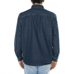 Loose Workwear Overshirt Mid Denim Blue - Camicia Denim Jeans Uomo Blu 112349344  LEE 