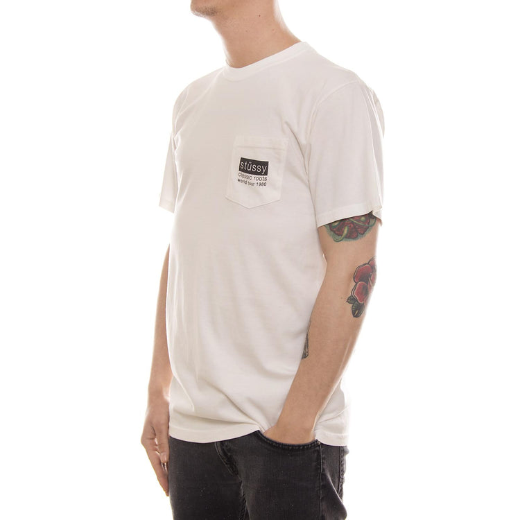 CLASSIC ROOTS PIG. DYE PKT TEE NATURAL 1944039-NATURAL  STUSSY 