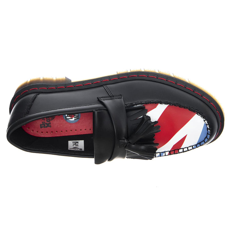 The Who Adrian Shoes - Black Smooth / The Union Jack - Scarpe Profilo Basso Donna Nere / Multicolore DMSADRWHOBK25270001  DR.MARTENS 