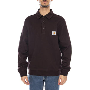 Polo Sweat Palisander - Polo Felpa Maniche Lunghe Uomo Marrone I035532.33HXX . CARHARTT WIP 
