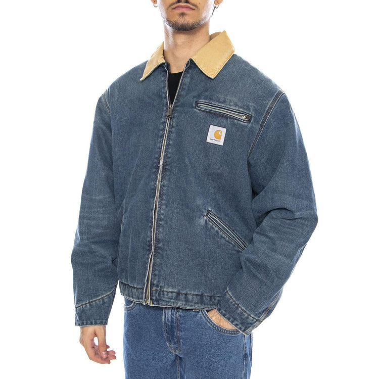 OG Detroit Jacket Blue / Dusty Hamilton Brown - Giacca Uomo Denim Jeans Blue I035878.2XN4L  CARHARTT WIP 