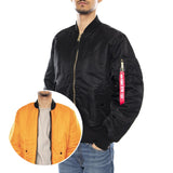 MA-1 Black Jacket -- Giacca Uomo Reversibile Nera Arancione  Uomo ALPHA INDUSTRIES