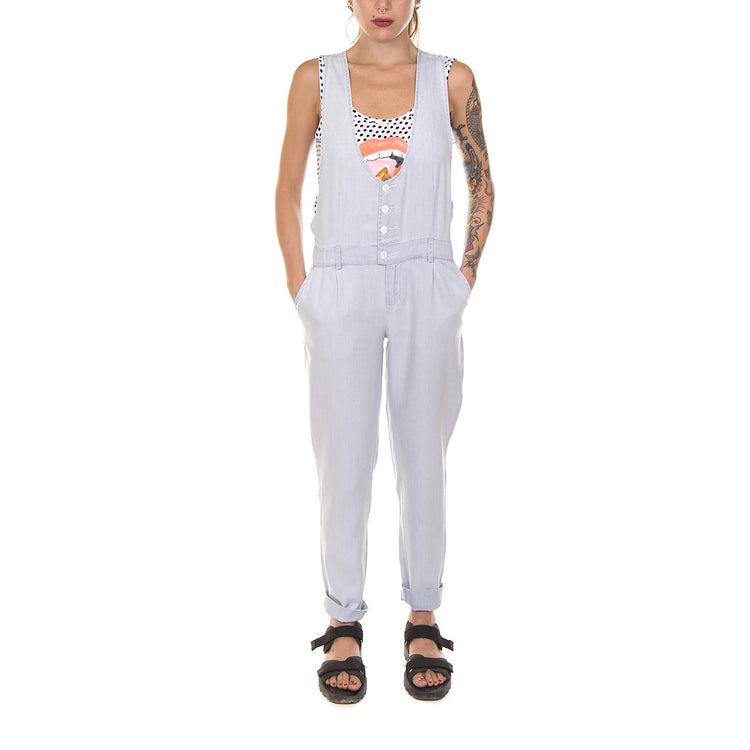 Denizen Romper Chambray Jumpsuit - Light Grey - Tuta Donna Grigia 86194_4  MINIMUM 