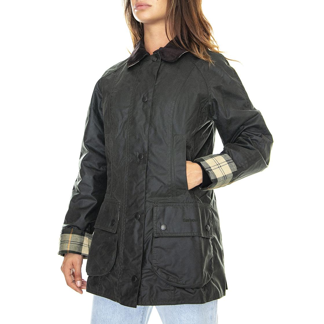Beadnell Wax Jacket Sage - Giacca Invernale Donna Verde FW22-LWX0667-SG91 . BARBOUR 