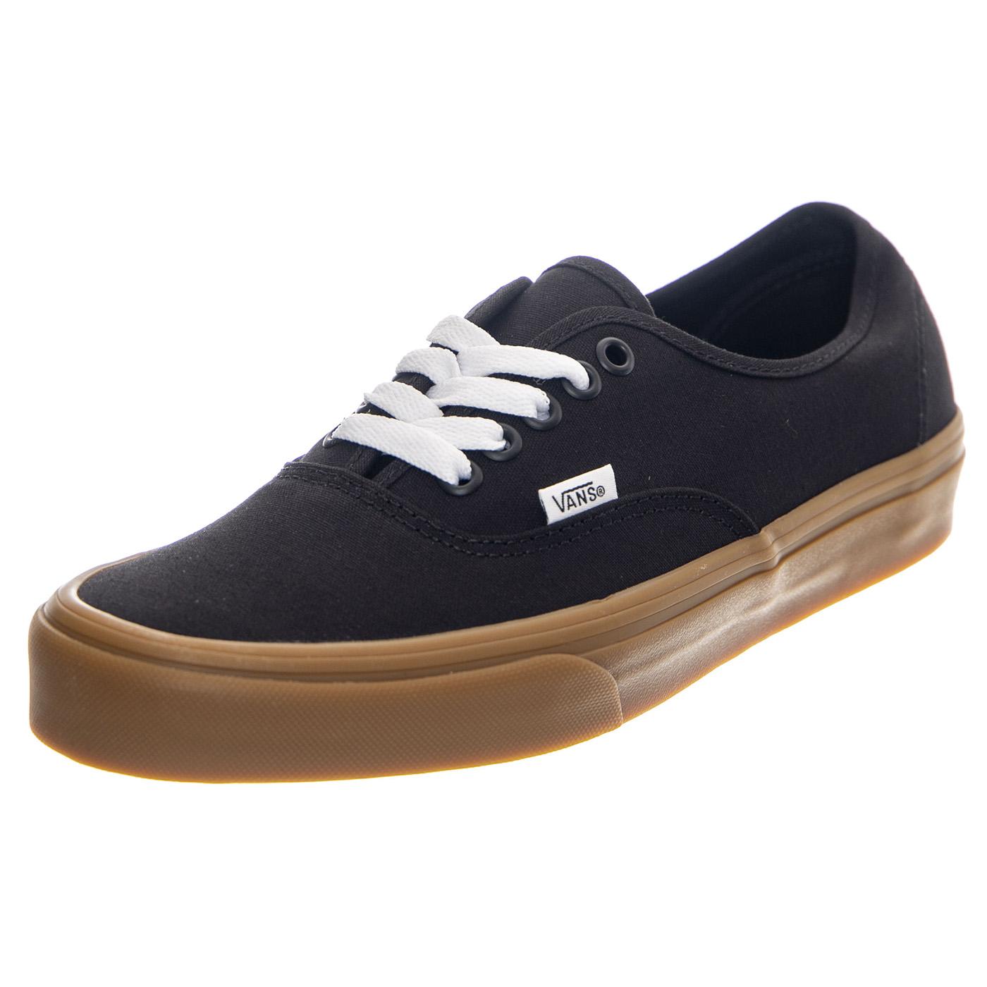 Authentic Black / Gum - Scarpe Stringate Profilo Basso Uomo Nere VN0009PVB9M1  VANS 