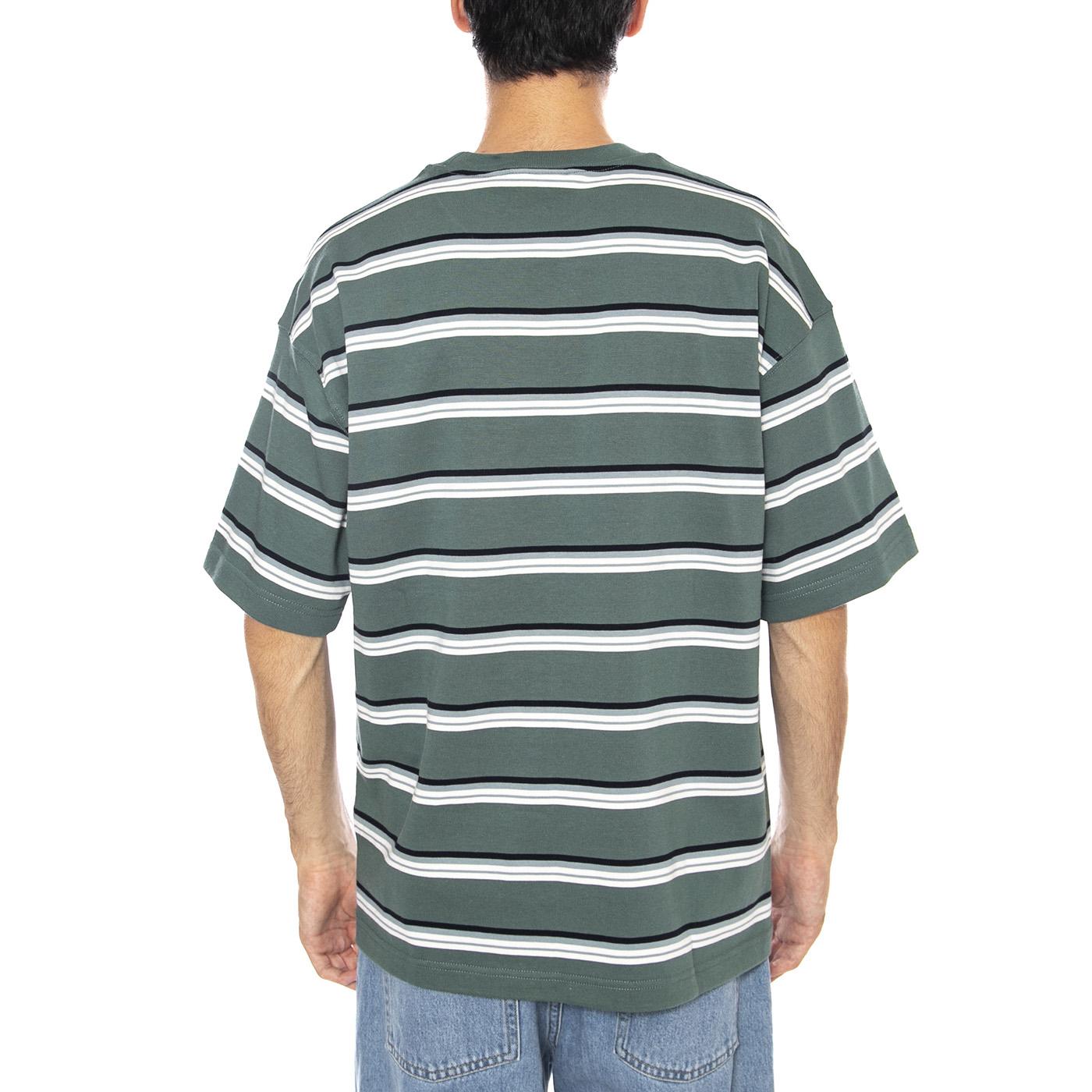 S/S Holm T-Shirt Holm Stripe, Silver Pine - Maglietta Girocollo Uomo Multicolore I035302.37CXX . CARHARTT WIP 