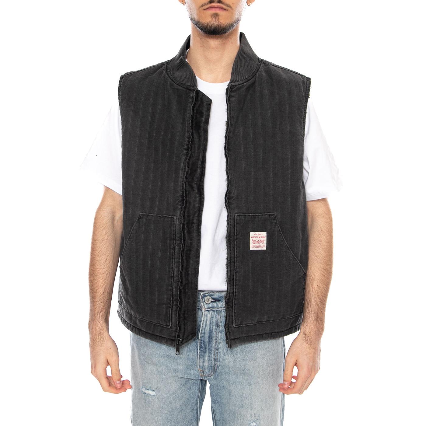 Sansome Vest Double Duty T Black - Giacca Smanicata Uomo Nera A8580-0004 . LEVIS 