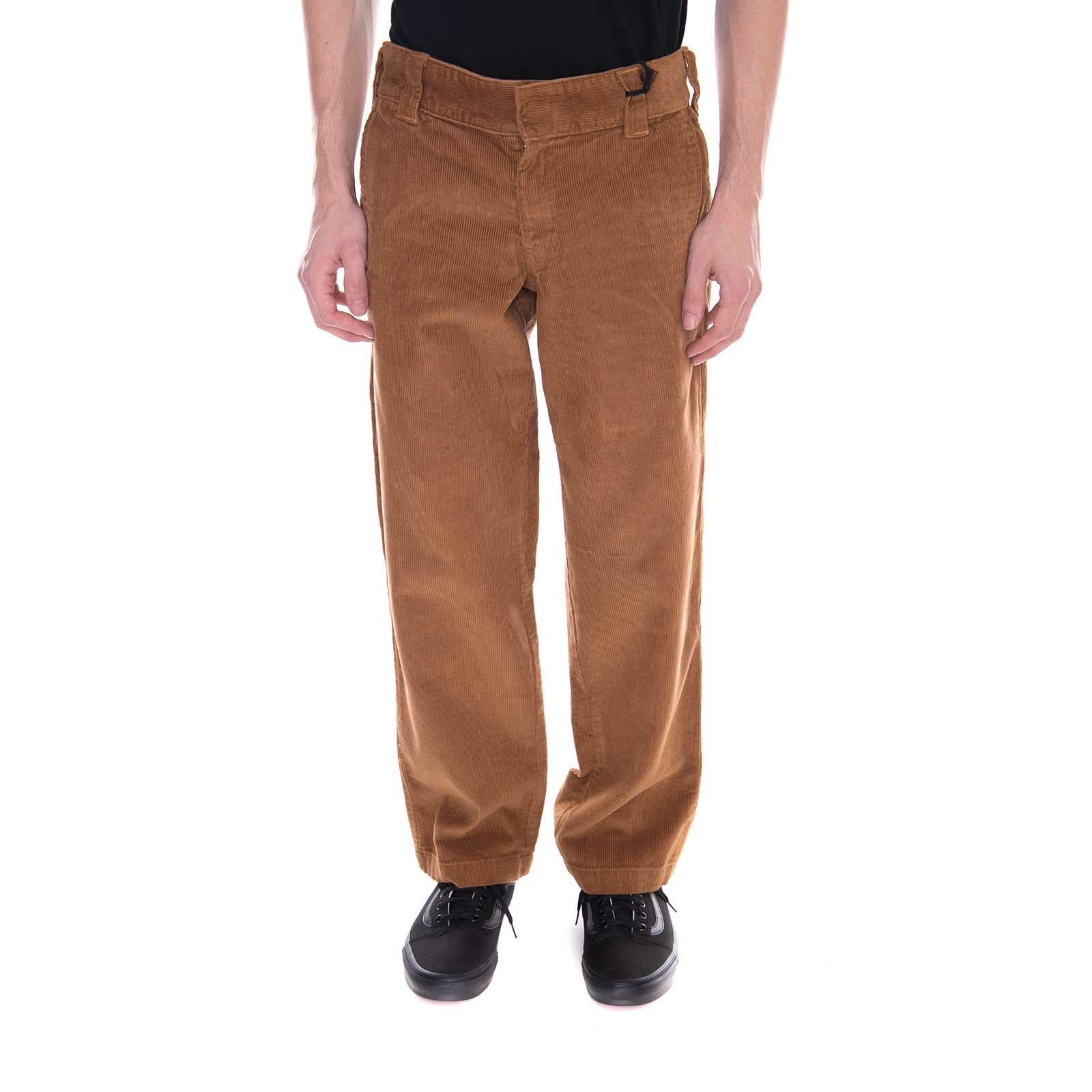 Cord Trousers Duck Brown - Pantaloni Uomo Velluto a Coste Marroni 01 210147-BD . DICKIES 